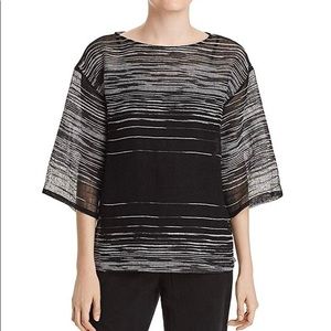 NWT Eileen Fisher Illusion Mesh Bateau Nevk